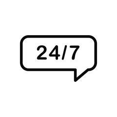 24/7 icon label tag template