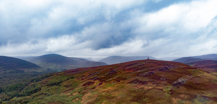 Maule Monument in Scotland aerial view