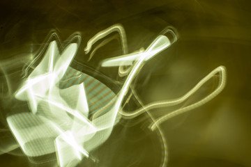 Ghostly pattern on a smoky blurred abstract play of light