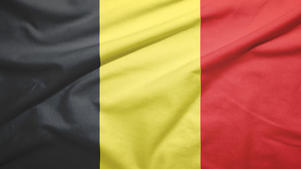 Belgium  flag with fabric texture