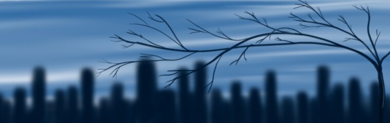 blue sky with grass and clouds