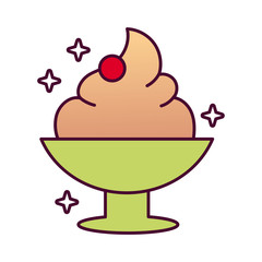 delicious ice cream detailed style icon