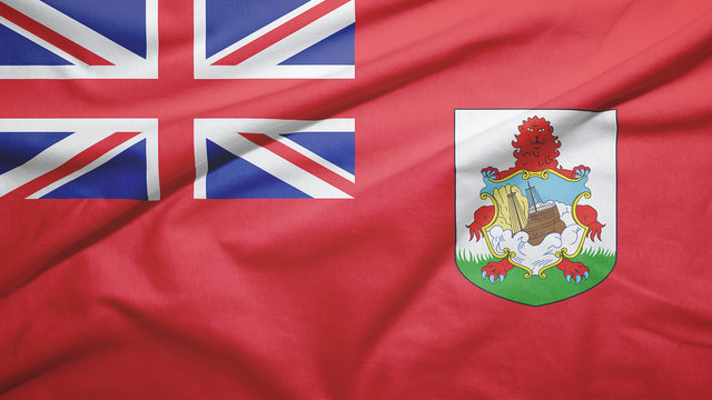 Bermuda flag with fabric texture