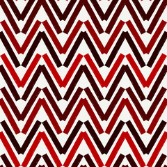 Brush strokes seamless pattern. Freehand horizontal zigzag stripes. Repeated chevron lines background. Grunge geometric