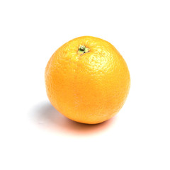 A ripe orange isolated on a white background. Natural orange citrus. Organic products.