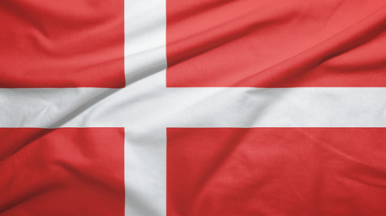 Fototapeta premium Denmark flag with fabric texture