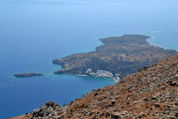Fototapeta na wymiar Greece, Crete, Lourto, sea, landskape, view, village,
