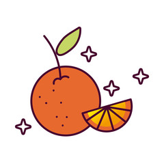 orange juice fruit detailed style icon