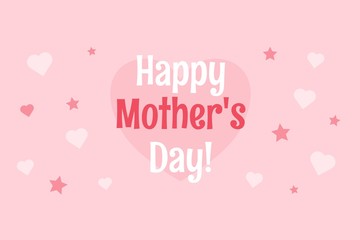 Happy mothers day vector greetings card background. Calendar icon to note the May 10 date.