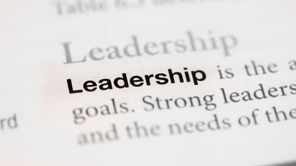 Leadership written in a book