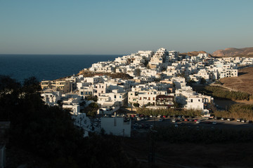 Fototapeta na wymiar Ausblick auf Naxos Stadt Nord West