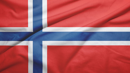 Norway flag with fabric texture
