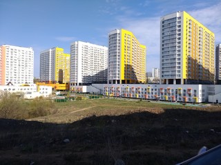Fototapeta na wymiar View of new, newly built houses