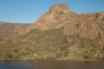 Fototapeta na wymiar The Soria dam. Gran Canaria. Canary Islands. Spain.