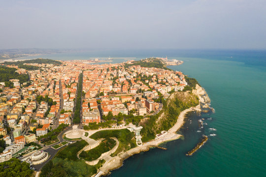 Beautiful aerial view of Ancona city, Marche Region, Italy