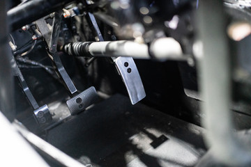 Sports Car interior details, buttons, design. 