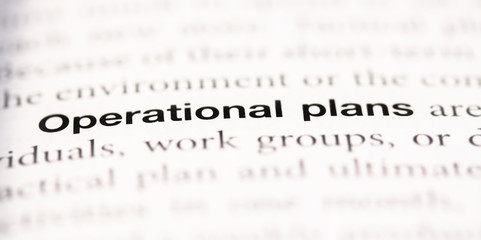 Fototapeta premium Operational plans, operational planning