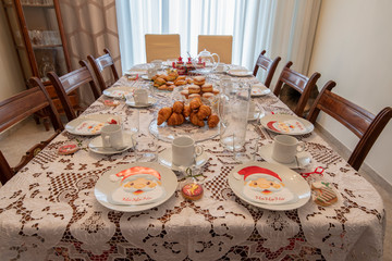 Table served for Christmas brunch