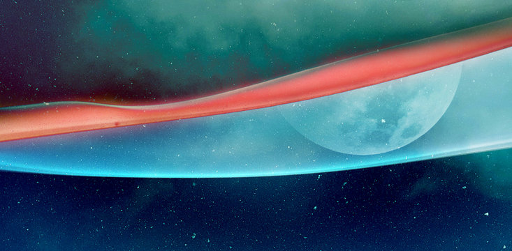 Abstract blue space background