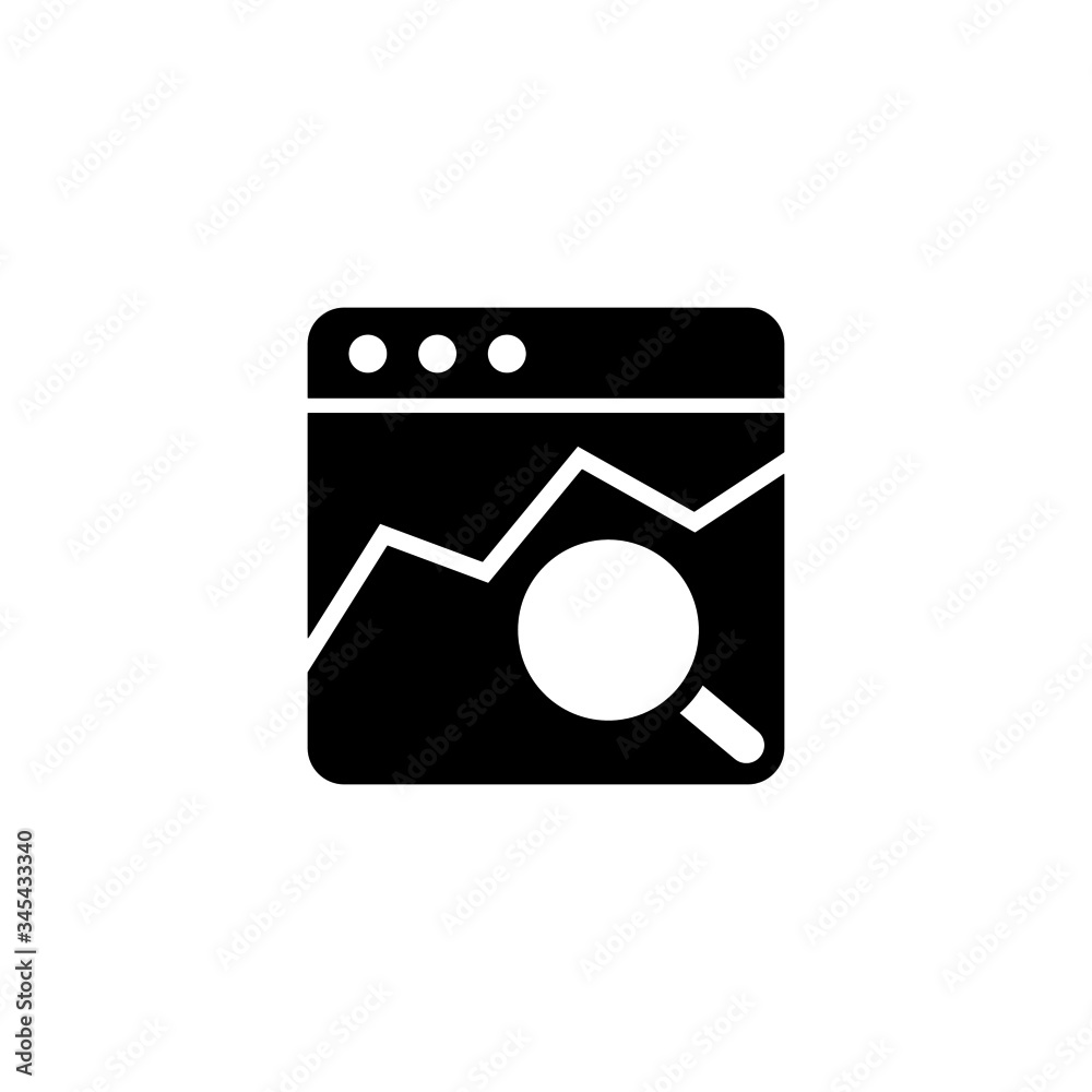 Canvas Prints Monitoring icon vector in black solid flat design icon isolated on white background