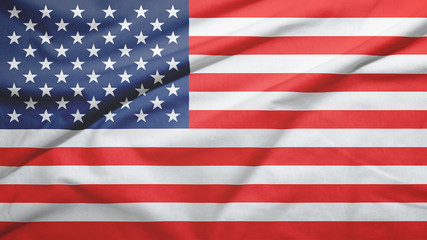 Fototapeta premium United States flag with fabric texture