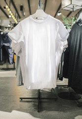 Clean classic white t-shirt. Mockup for print