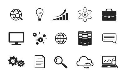 infographic icons. technology and business symbols