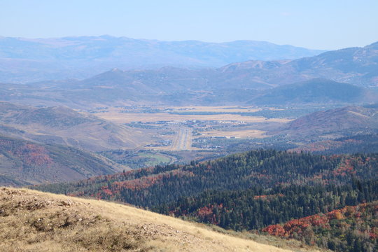 Morgan valley aeiral view from Big Mountain summit