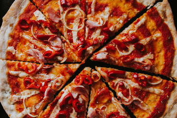 close up of pizza
