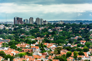 Naklejka premium aerial view of the city of Mar del Plata