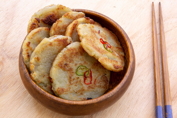 Potato pancake which is called gamjajeon in Korea
