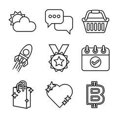 bundle of miscellaneous set icons