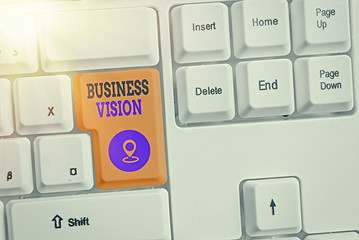 Handwriting text Business Vision. Conceptual photo grow your business in the future based on your goals © Zofia