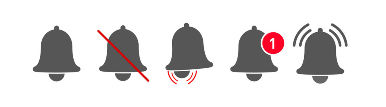 Notification icon vector, material design, Social Media element, User Interface sign, New message. Isolated on white background, Vector EPS 10