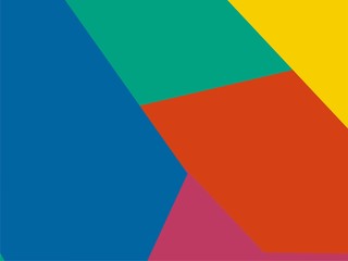 Beautiful of Colorful Art Green, Blue, Pink, Orange and Yellow, Abstract Modern Shape. Image for Background or Wallpaper