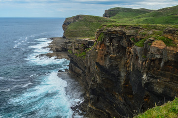 cliffs in the north of Spain a wonder of nature, a great place to visit the Cantabria sea and its...