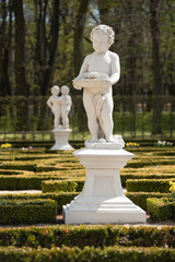 Sculptures and garden in the Branicki Palace in Bialystok called Versailles of Podlasie, Poland