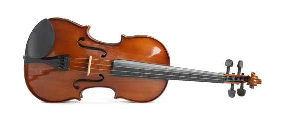 Beautiful classic violin isolated on white. Musical instrument © New Africa