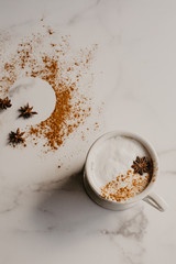 cup of coffee cinnamon star