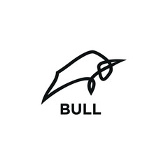 Bull logo line art design inspirations