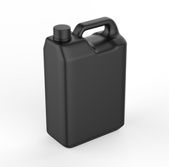 Blank  Plastic JerryCan With Handle On White Background For Branding And Mock up, 3d Render Illustration,