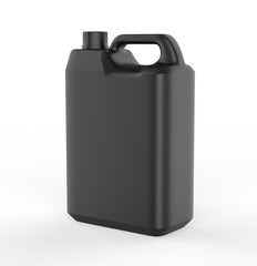 Blank  Plastic JerryCan With Handle On White Background For Branding And Mock up, 3d Render Illustration,
