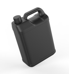 Blank  Plastic JerryCan With Handle On White Background For Branding And Mock up, 3d Render Illustration,