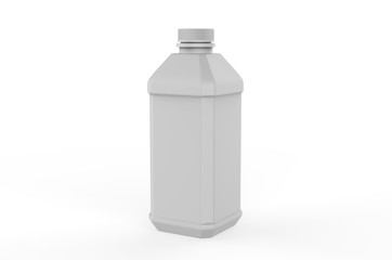 Blank Isopropyl rubbing alcohol first aid antiseptic  plastic container Bottle on white background for branding and mockup.