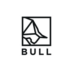 Bull logo line art design inspirations