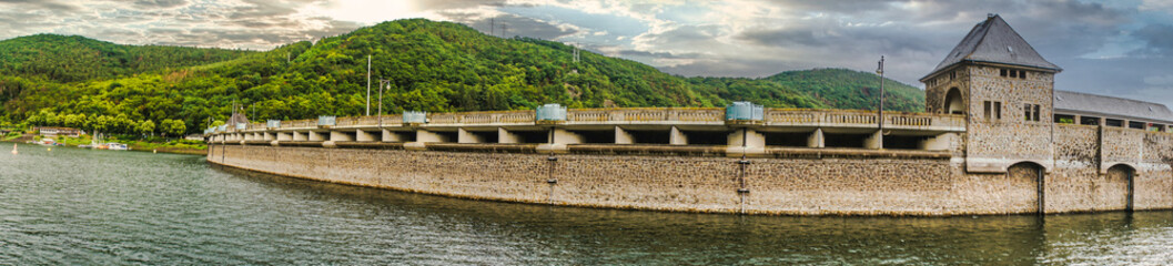 Fototapeta premium Panorama from Edersee Dam