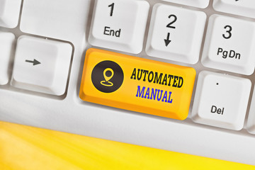 Handwriting text Automated Manual. Conceptual photo as trigger shift and it can switch between...