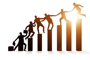 Concept of mentoship and support in business