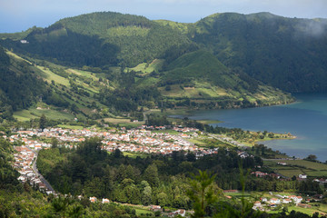 Fototapeta na wymiar View of the San Miguel island, Azores, Portugal.