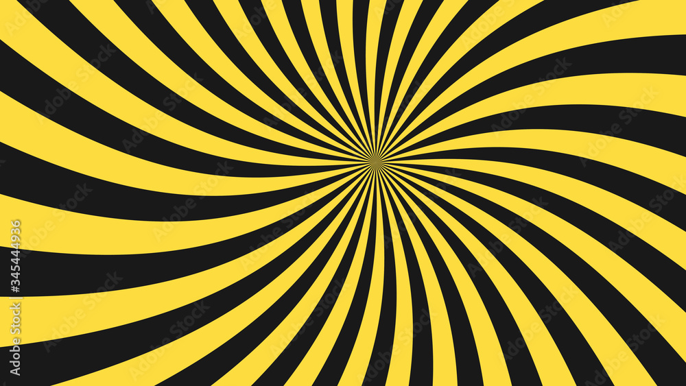 Poster abstract sunburst pattern background. yellow and black starburst ray. graphic resource vector illust